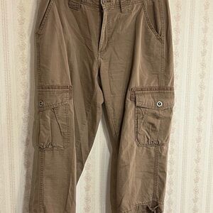 Women's Casual Cargo Pants - Brown